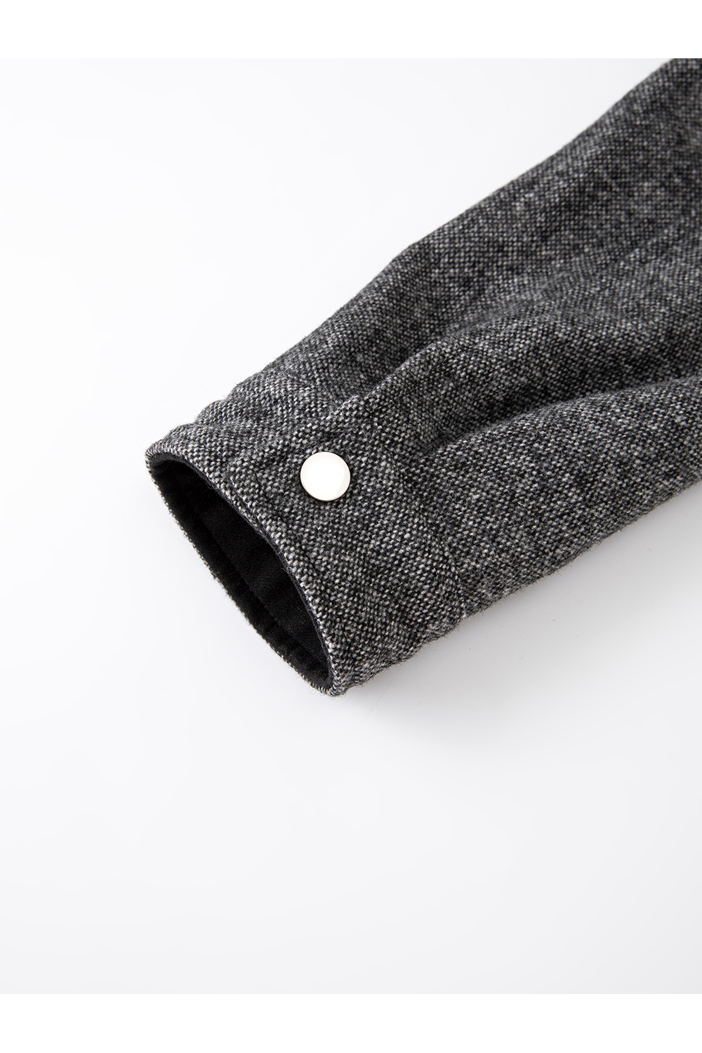 Vintage Gray Flecked Wool-Blend Coat-VIMLYSTORE