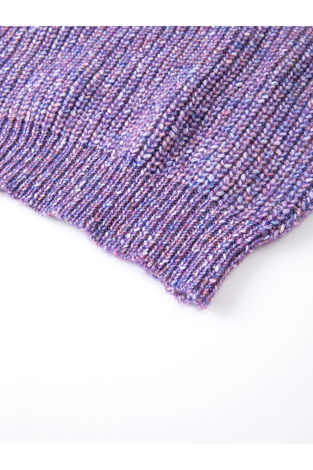 Purple French Cut-Out Crewneck Sweater