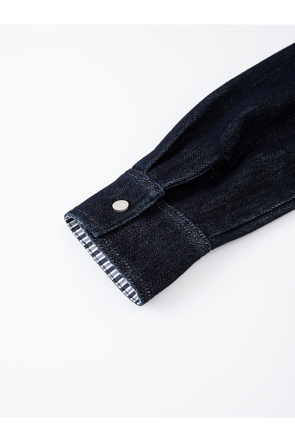 Blue Vintage Lapel Fleece-Lined Denim Dress