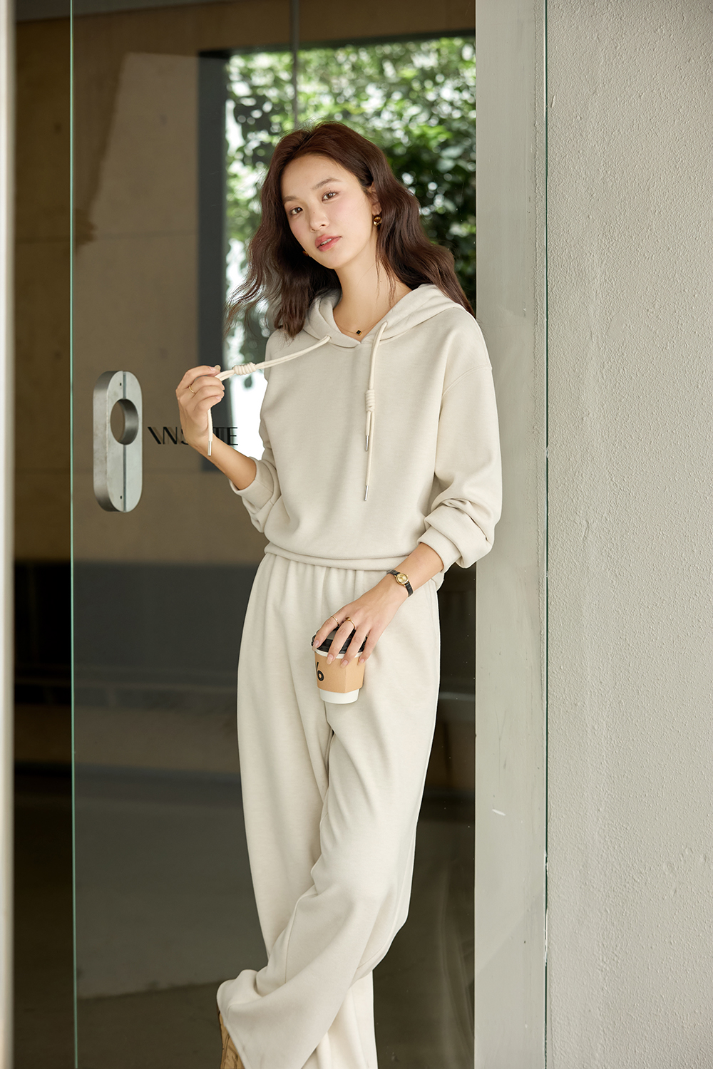 Casual Sports Hoodie Set