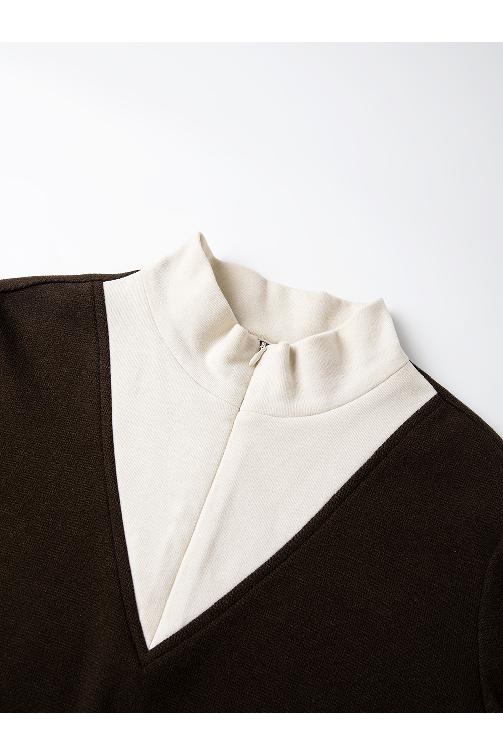 Brown Fake Two-Piece Set