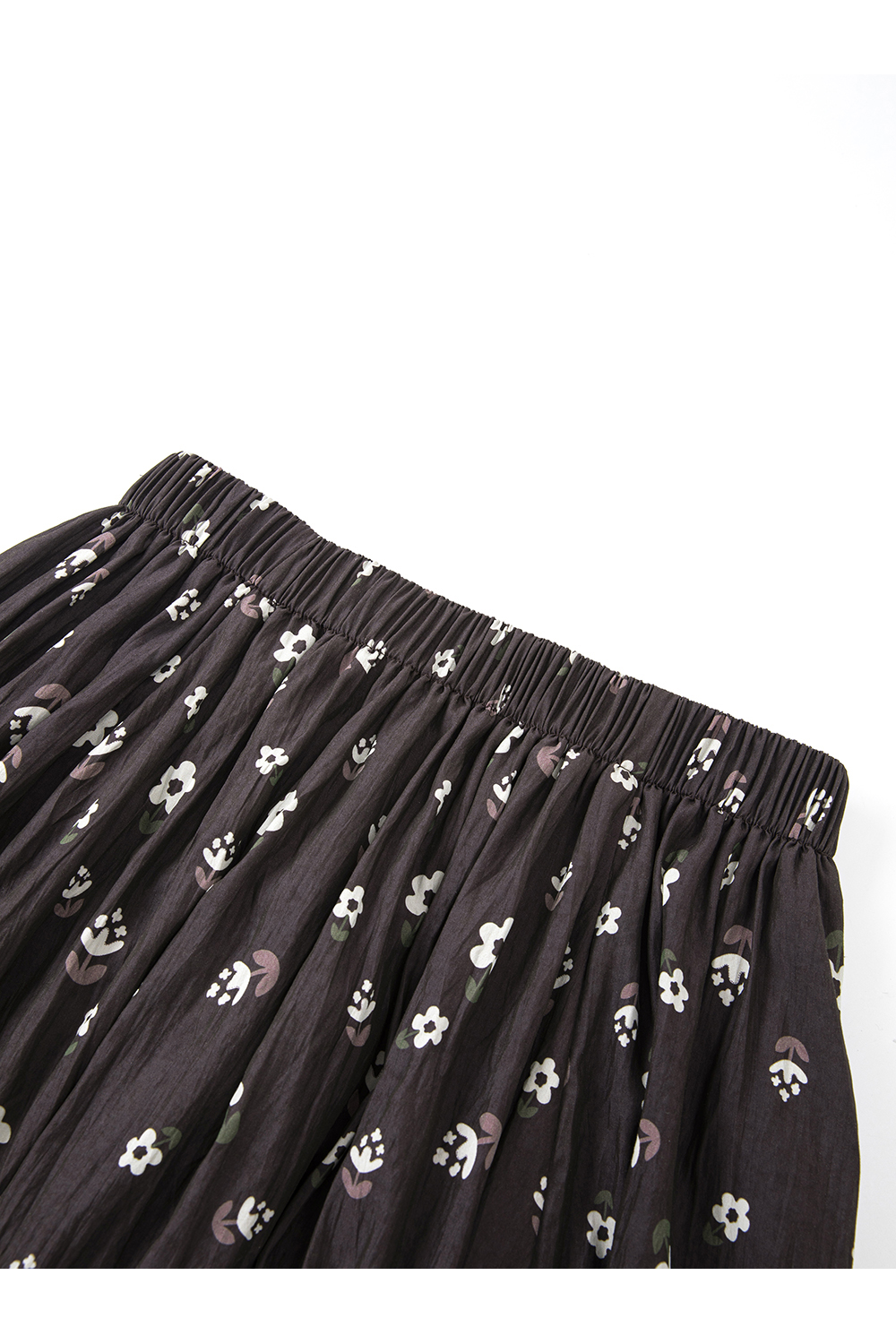 Coffee Floral Print Dress Set