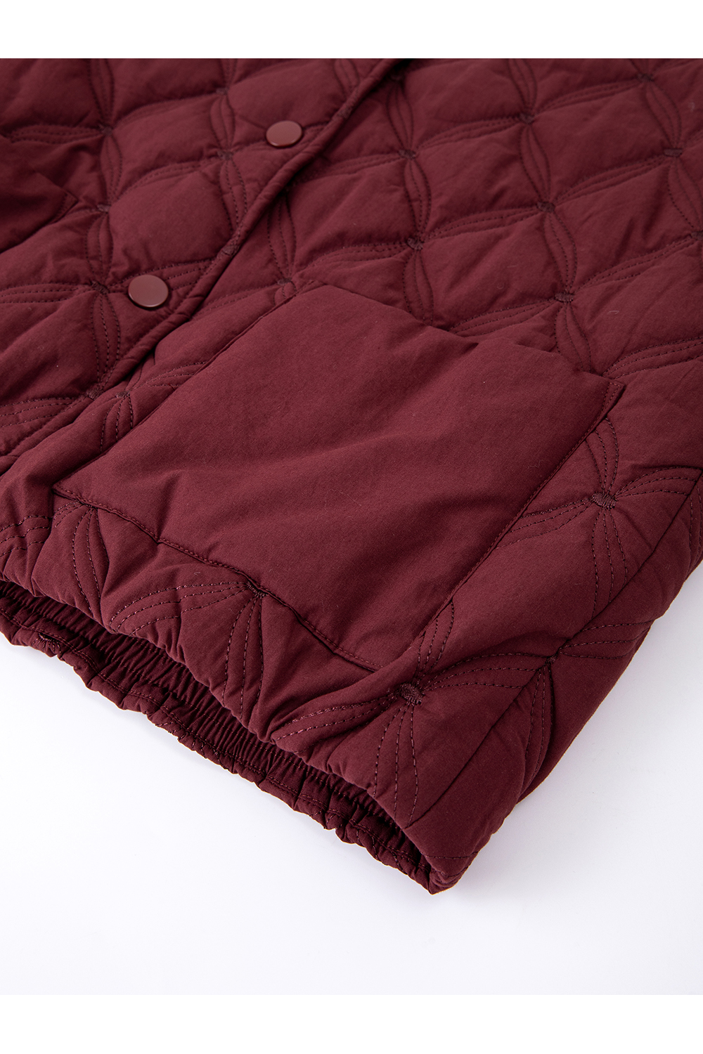 Crewneck Diamond-Quilted Cotton Jacket
