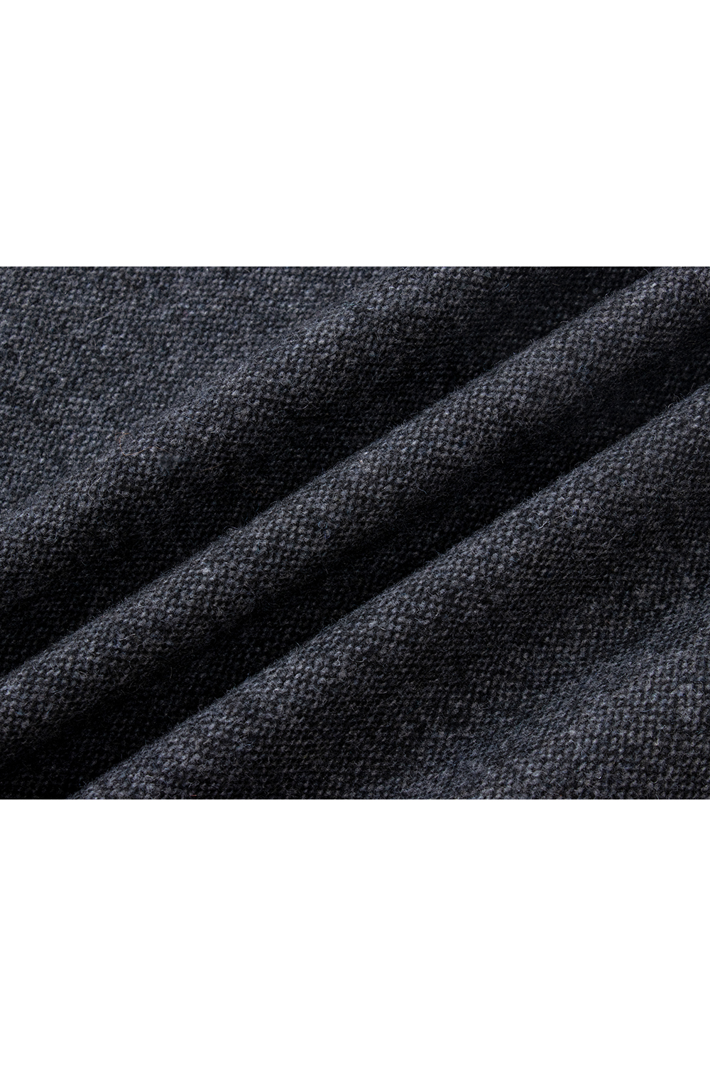 Flecked Gray Woolen Midi Skirt