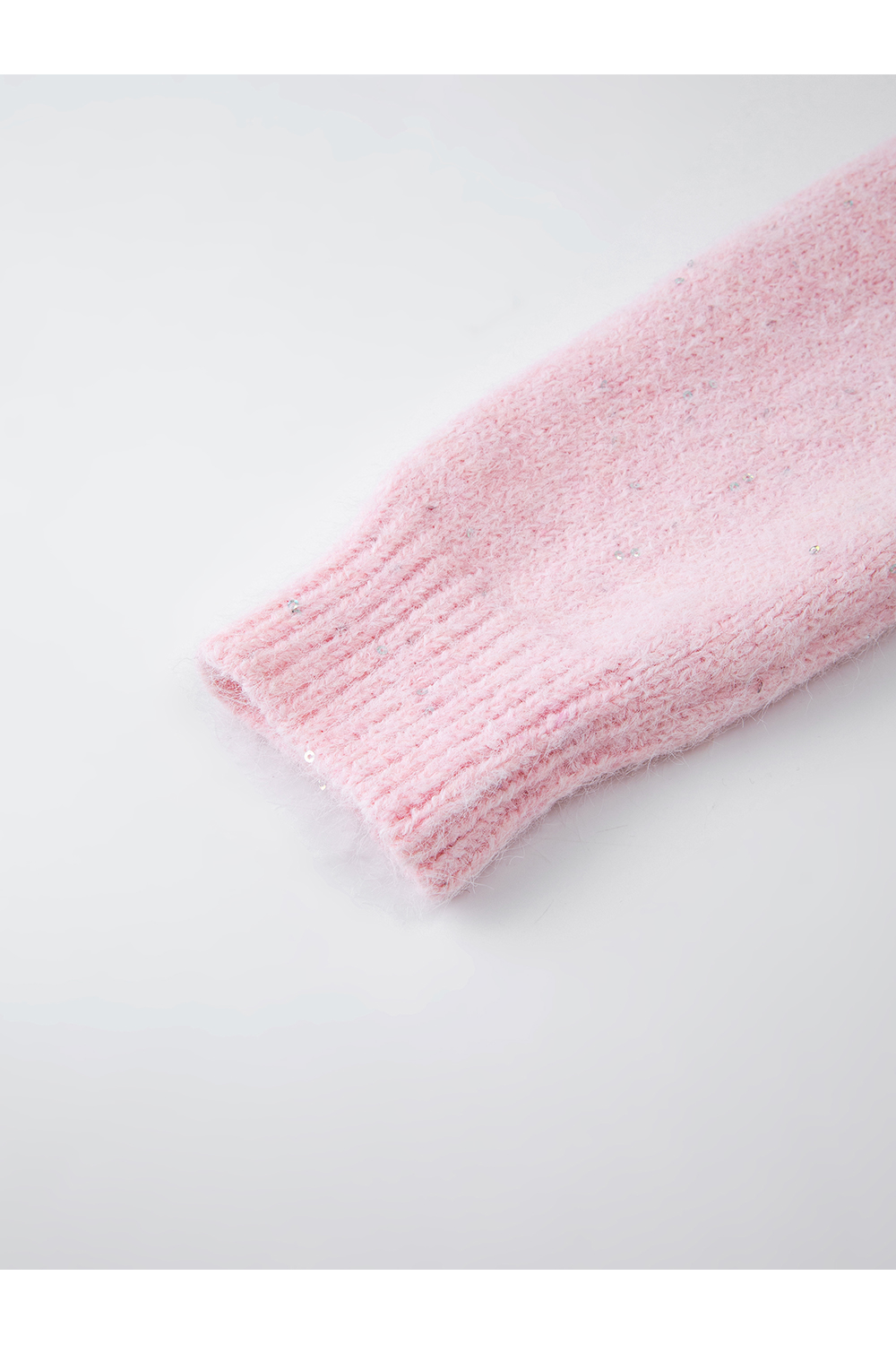 Pink fine - shimmer crew - neck sweater