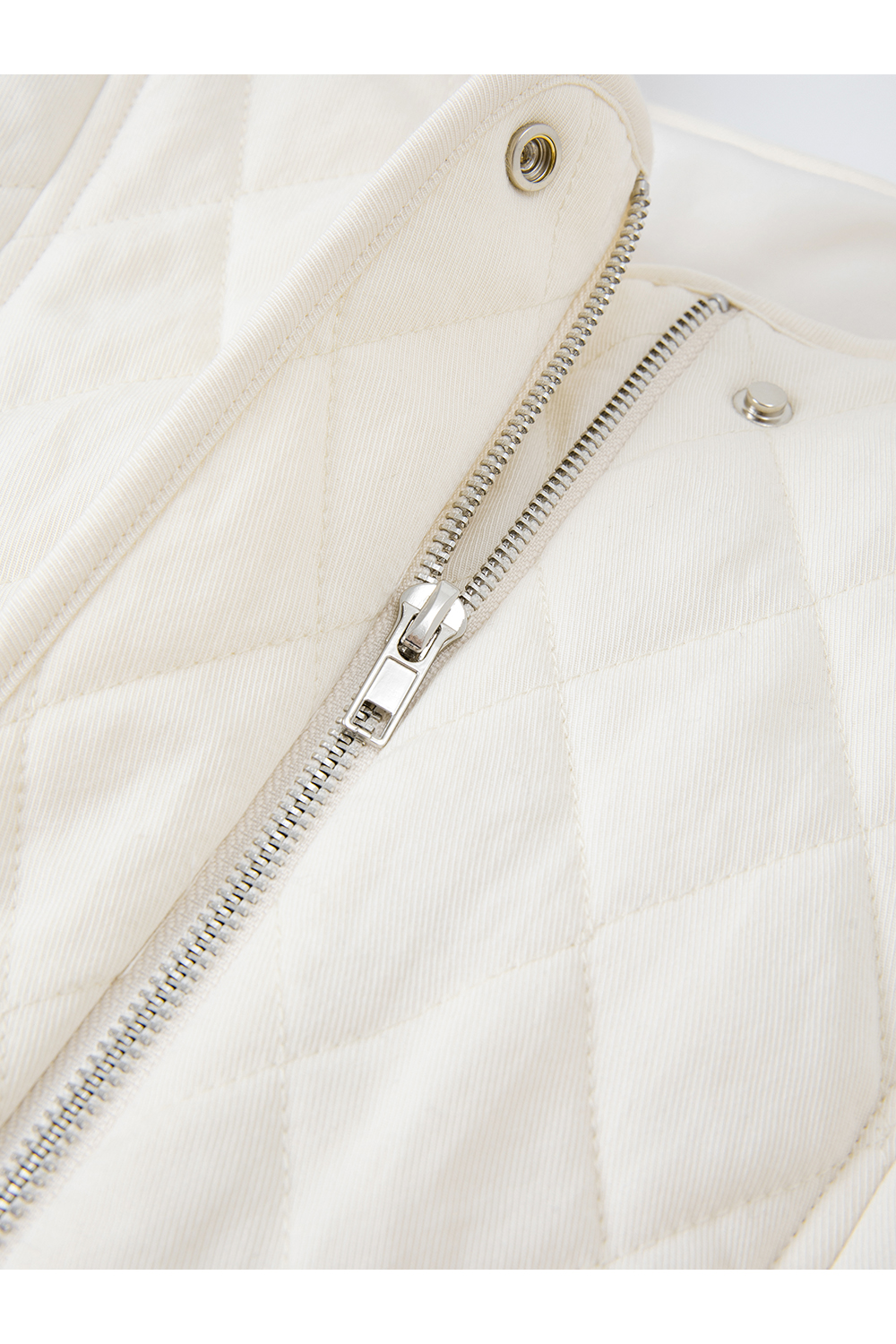 Quilted color-block short cotton-padded jacket