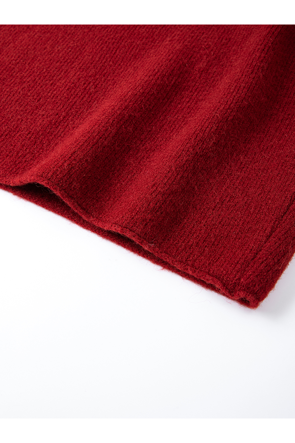 Red Slouchy Crew Neck Sweater