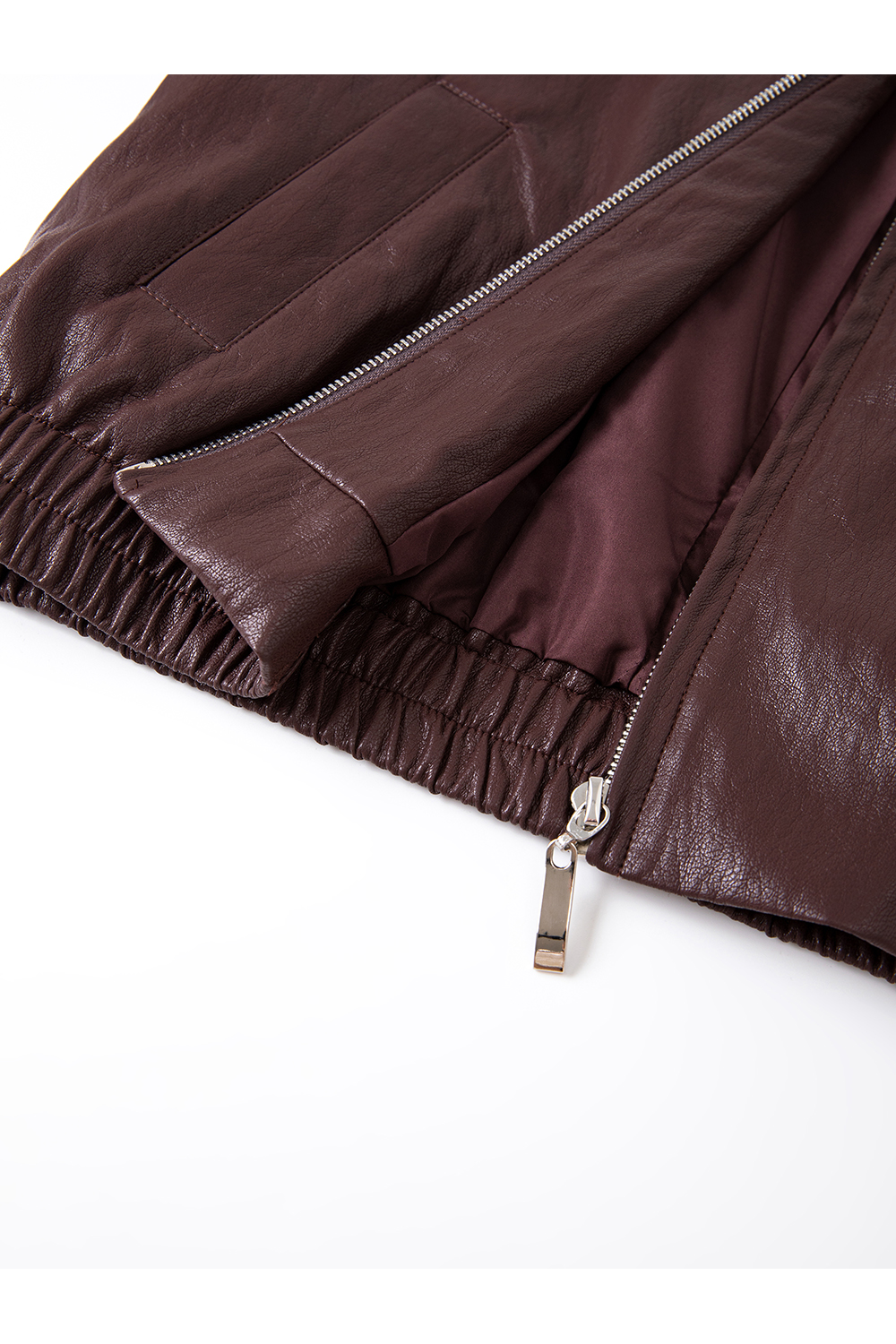 Hong Kong-Chic Cropped Faux Leather Moto Jacket-VIMLYSTORE