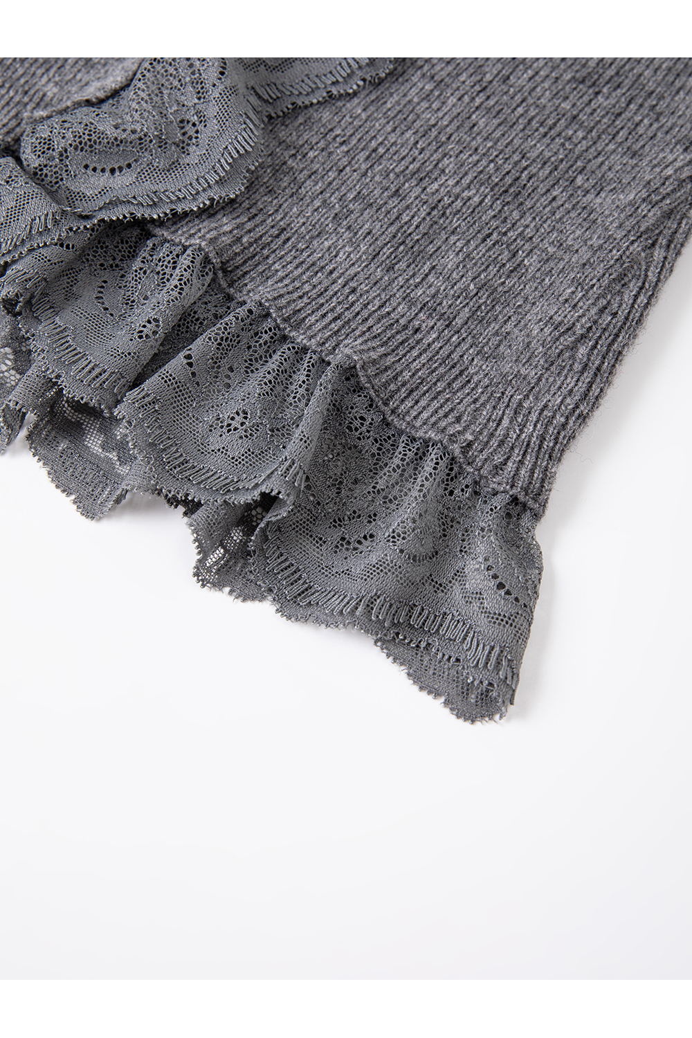 Lace-Trimmed V-Neck Layering Knit Camisole-VIMLYSTORE