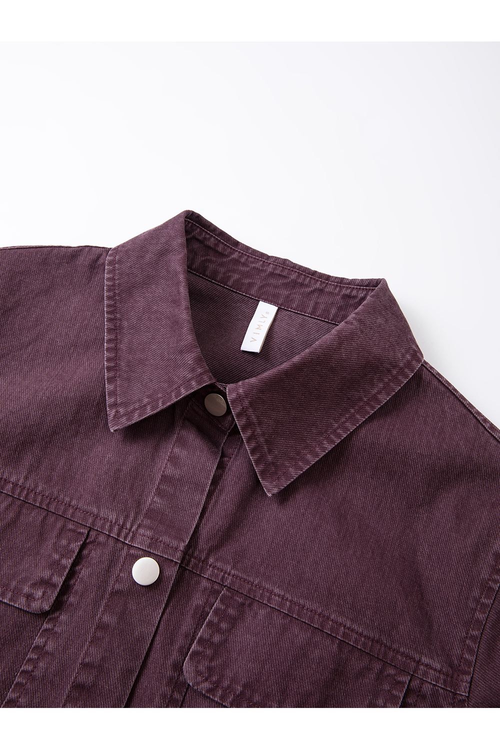 Purple Lapel Short Jacket and Skirt Denim Set-VIMLYSTORE