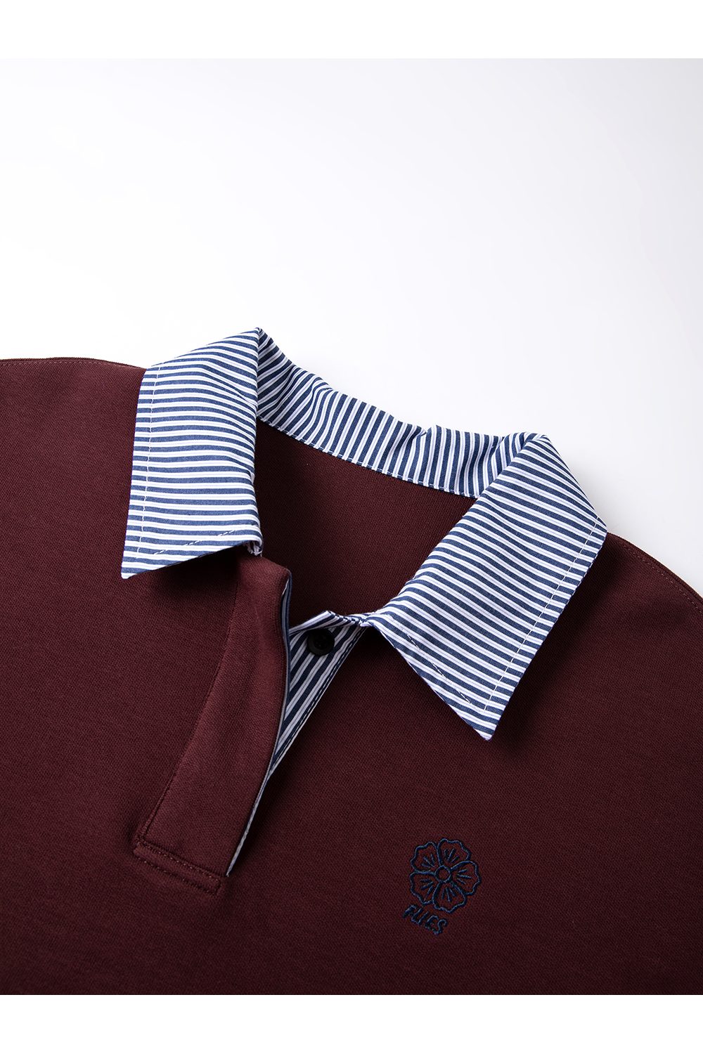 Preppy Style Lapel Color-Block Top with Slit Long Skirt Two-Piece Set-VIMLYSTORE