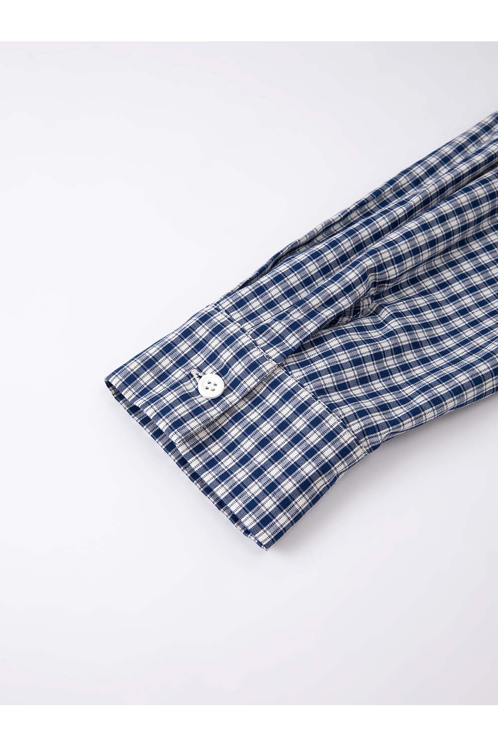 Lapel Tie-Waist Slimming Pure Cotton Long Sleeve Plaid Shirt-VIMLYSTORE