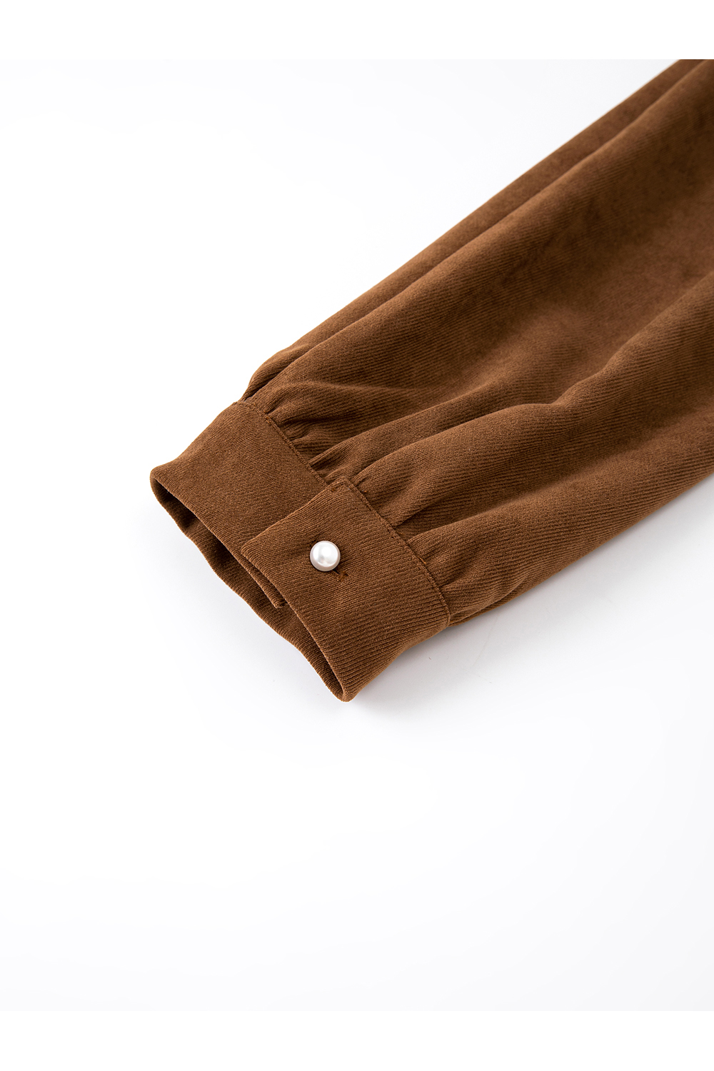 Corduroy Shirt with Lace Trim-VIMLYSTORE