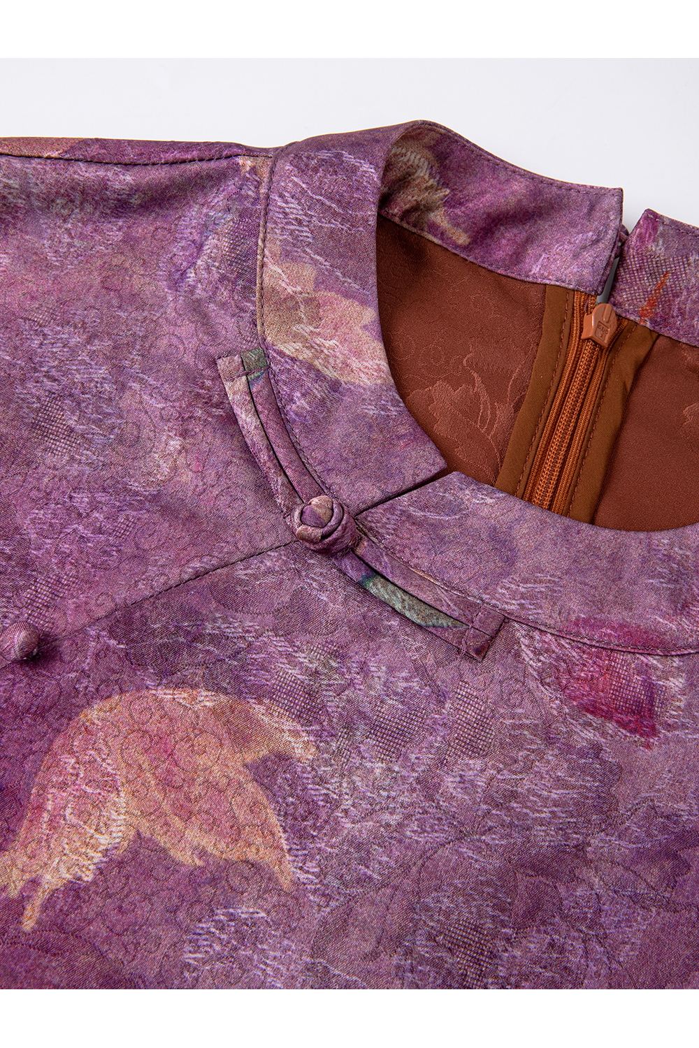 Purple new Chinese style jacket and trousers suit-VIMLYSTORE