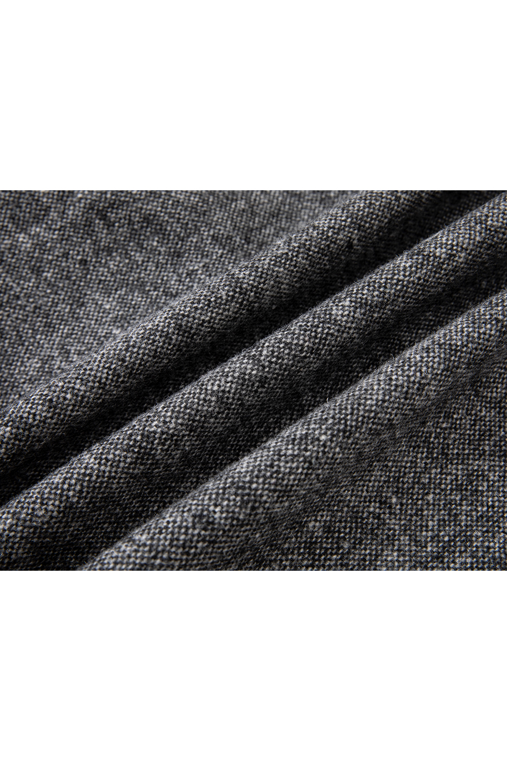 Vintage Gray Flecked Wool-Blend Coat-VIMLYSTORE