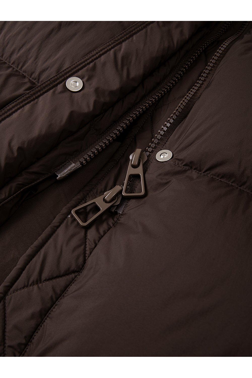 Brown Patchwork Plaid Hooded Down Jacket-VIMLYSTORE