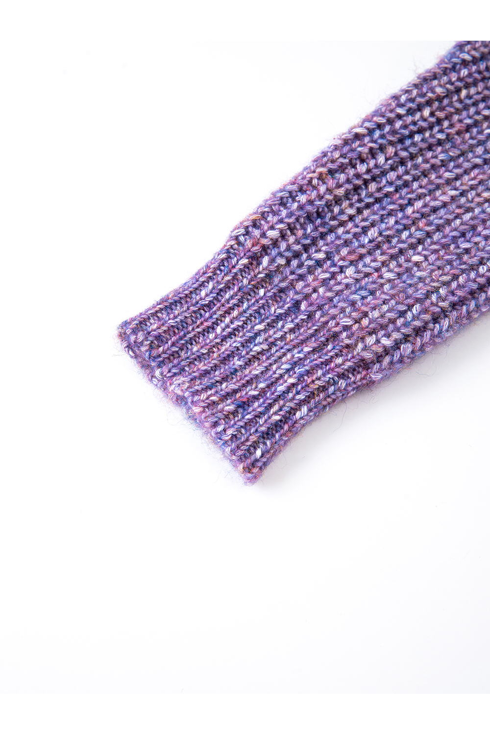 Purple French Cut-Out Crewneck Sweater