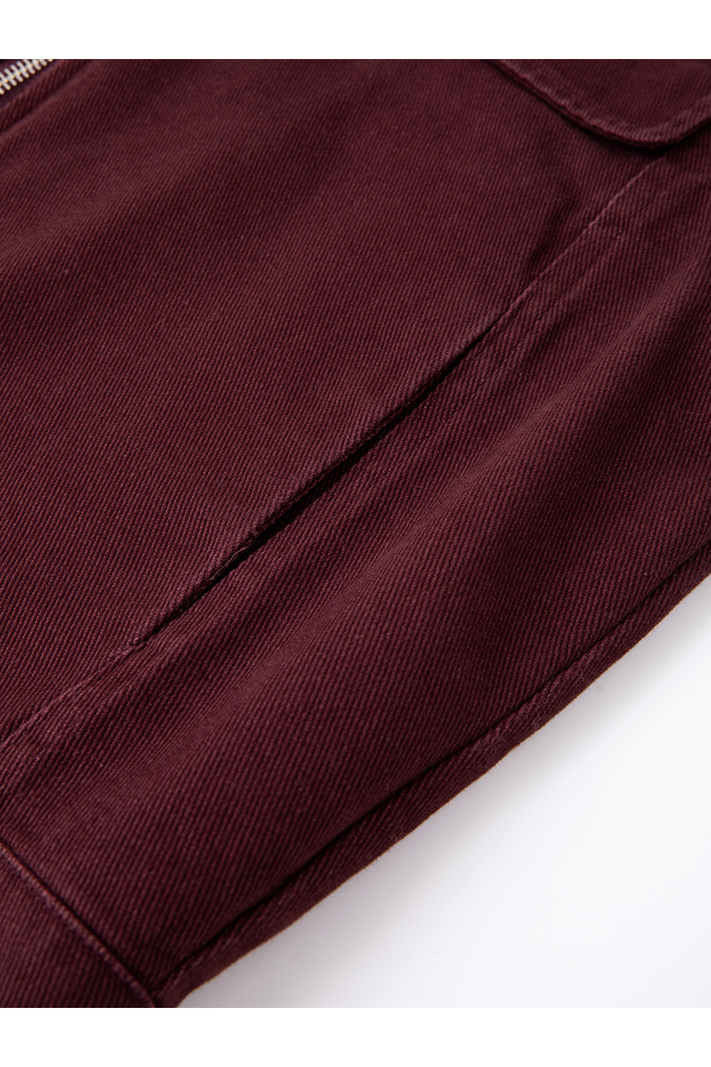 Red Vintage Washed Denim Jacket