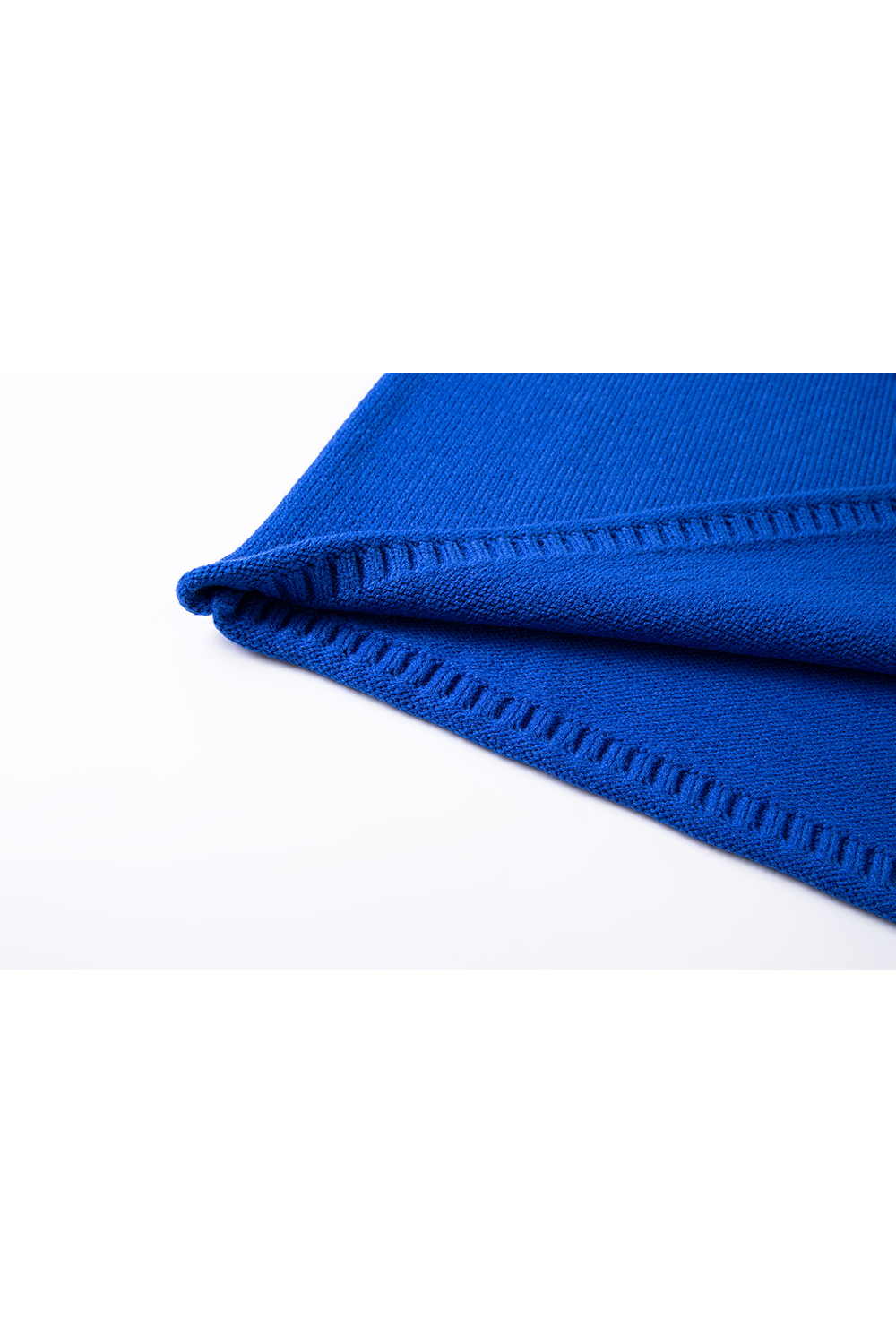 Blue three-dimensional crocheted sweater-VIMLYSTORE