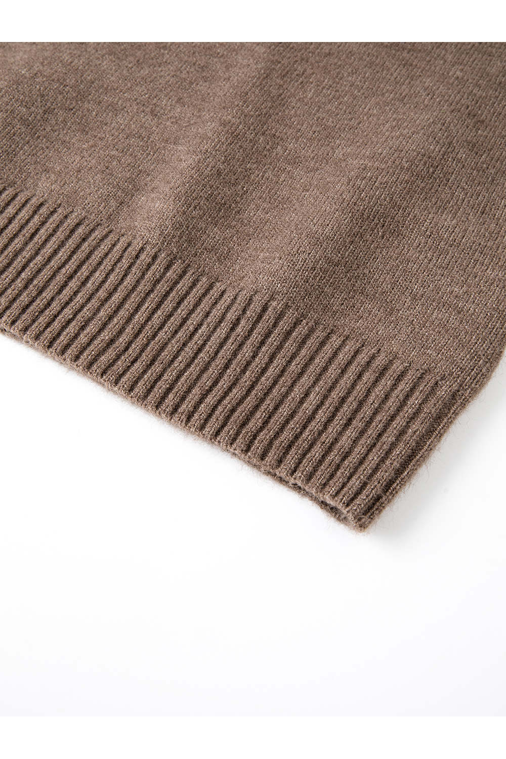 Brown Lapel Knit Set