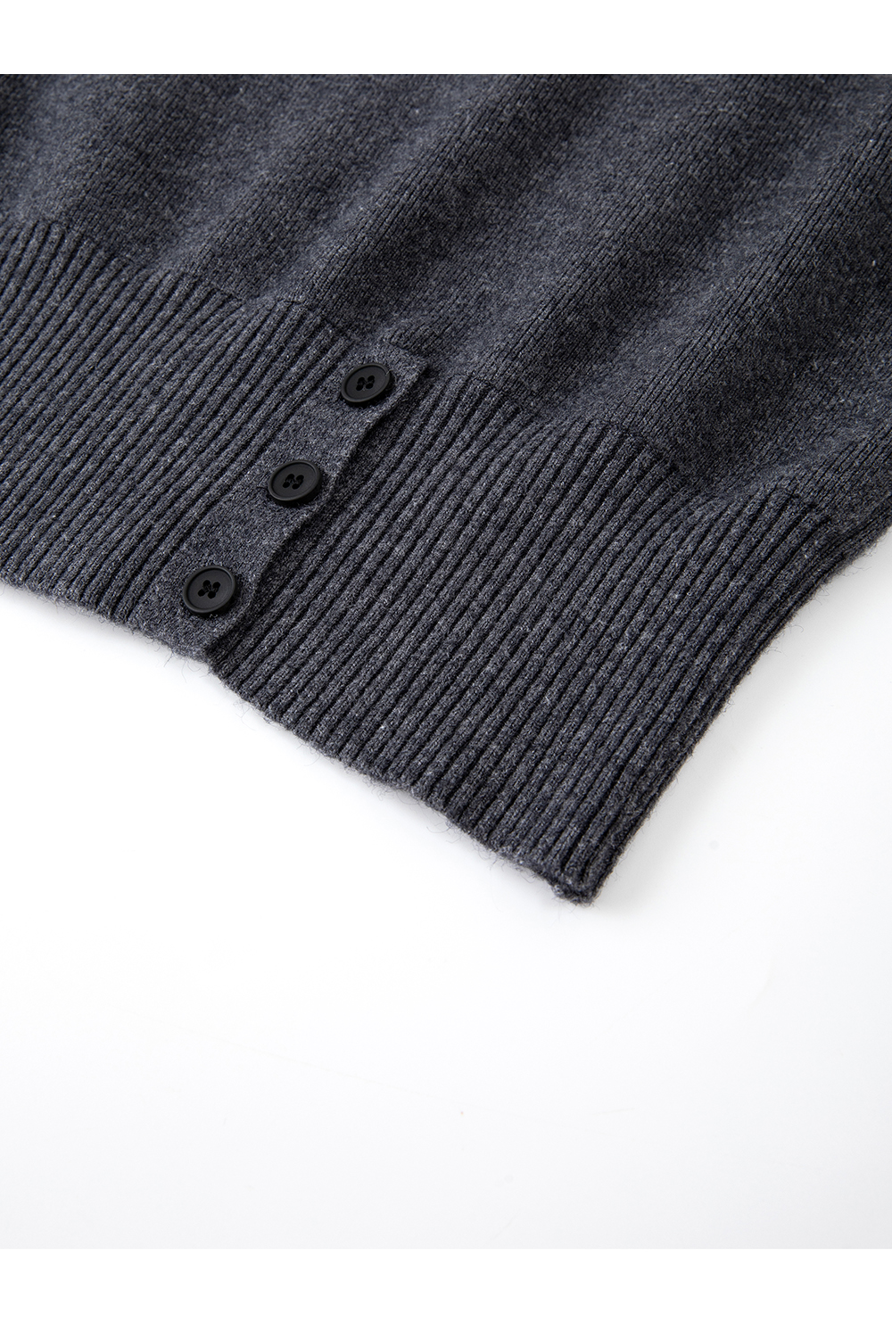 Grey Fake Two-Piece Lapel Knit Top