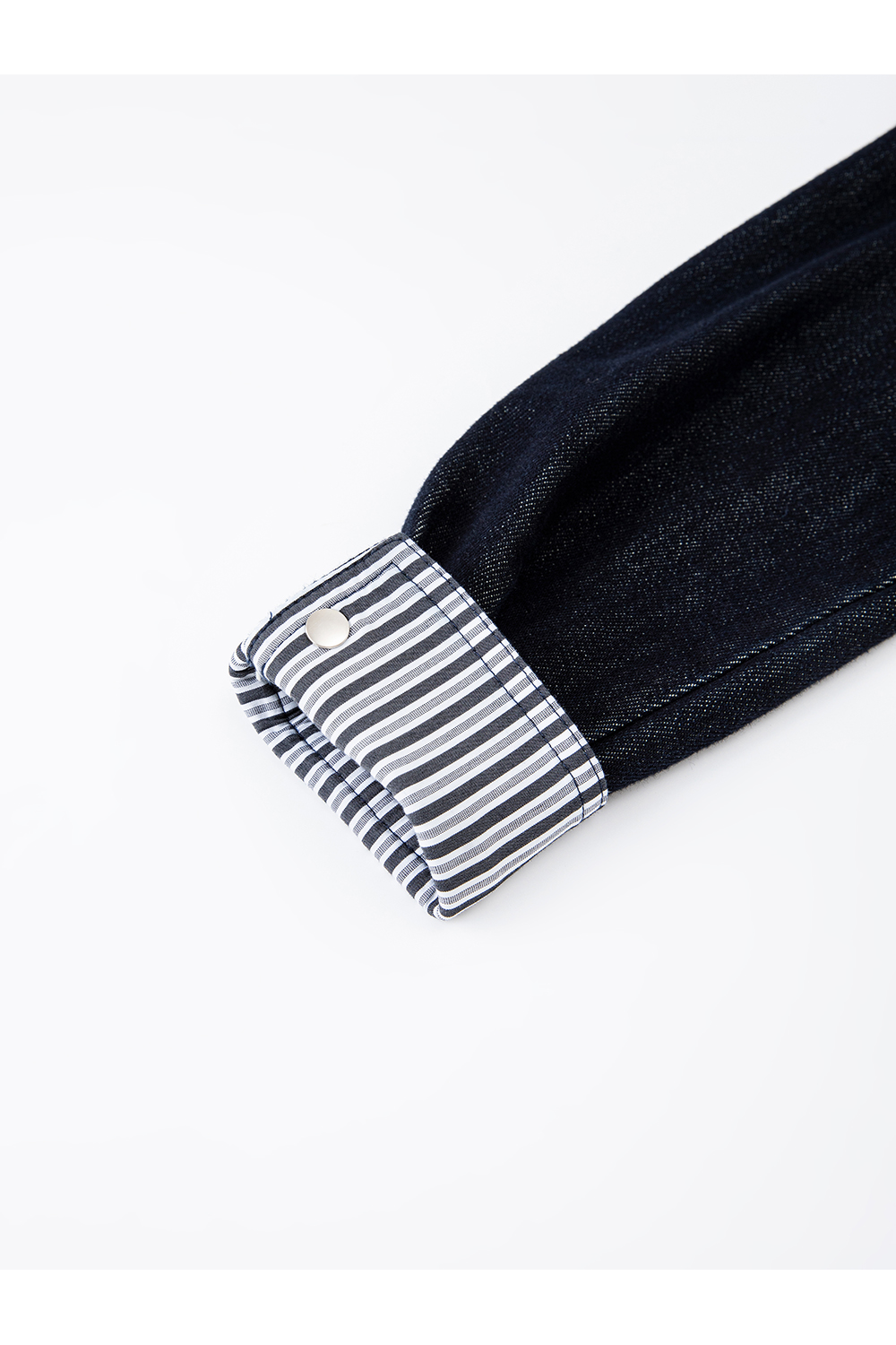 Blue Vintage Lapel Fleece-Lined Denim Dress