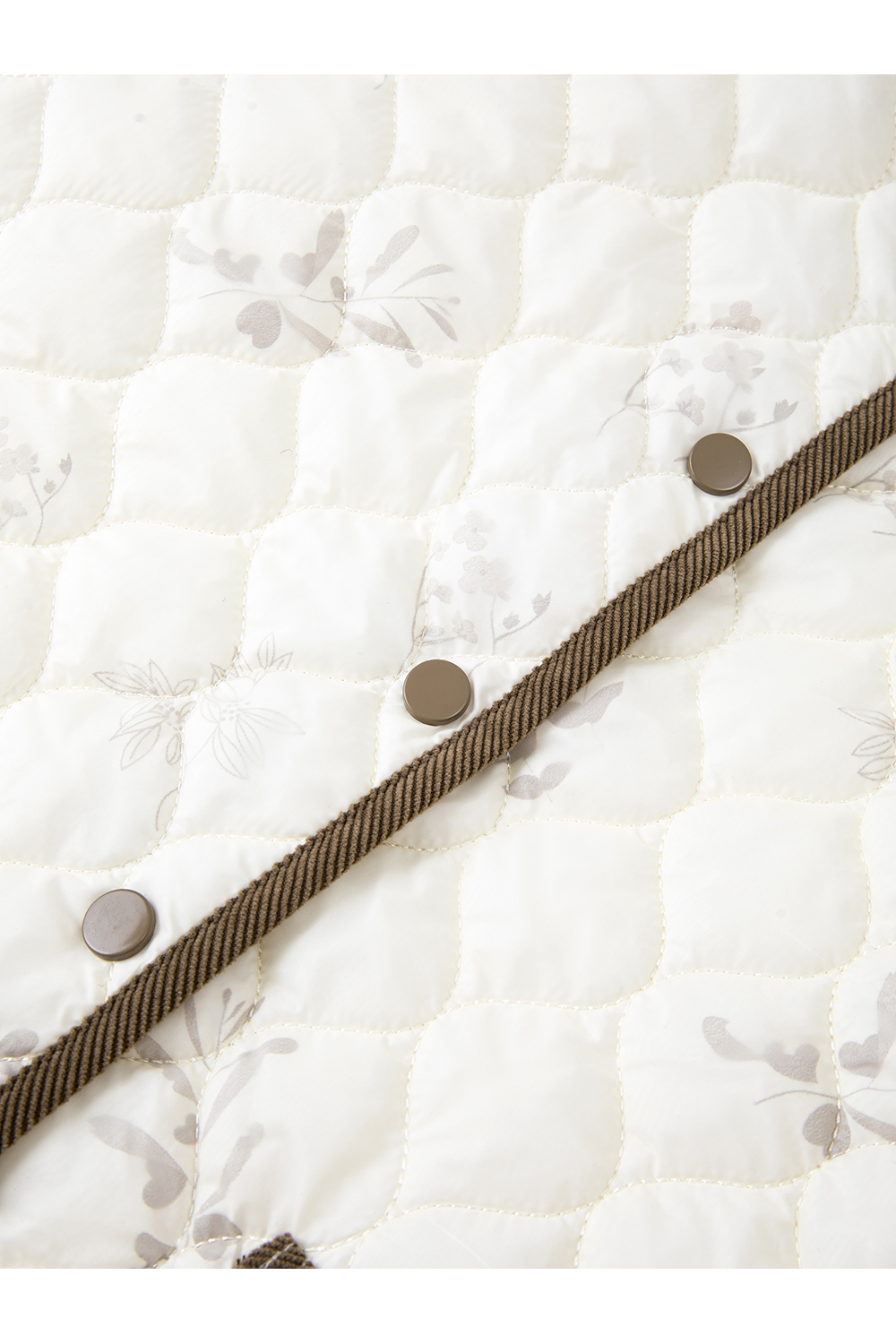 Apricot Printed Short Cotton Padded Jacket