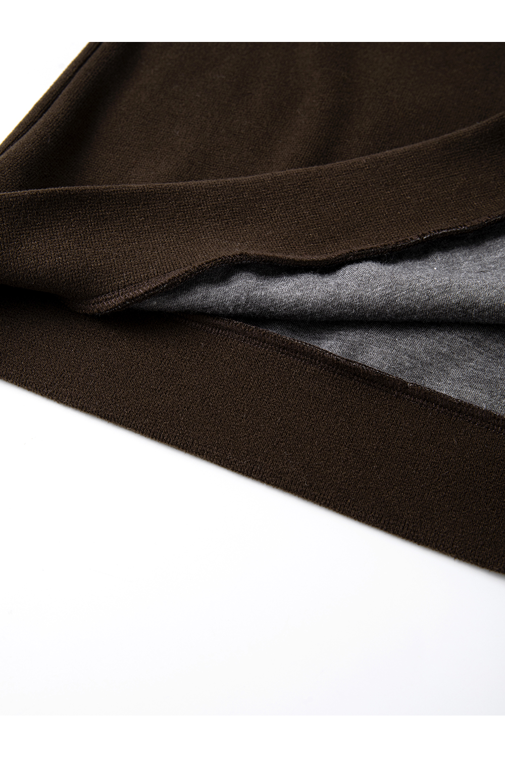 Brown Fake Two-Piece Set