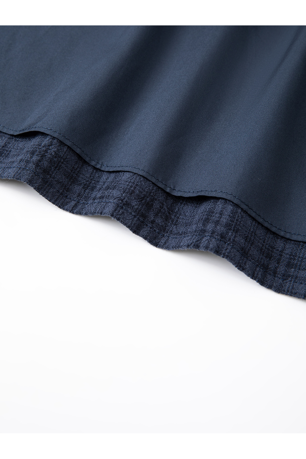 Blue Mori Check Slim Dress-VIMLYSTORE