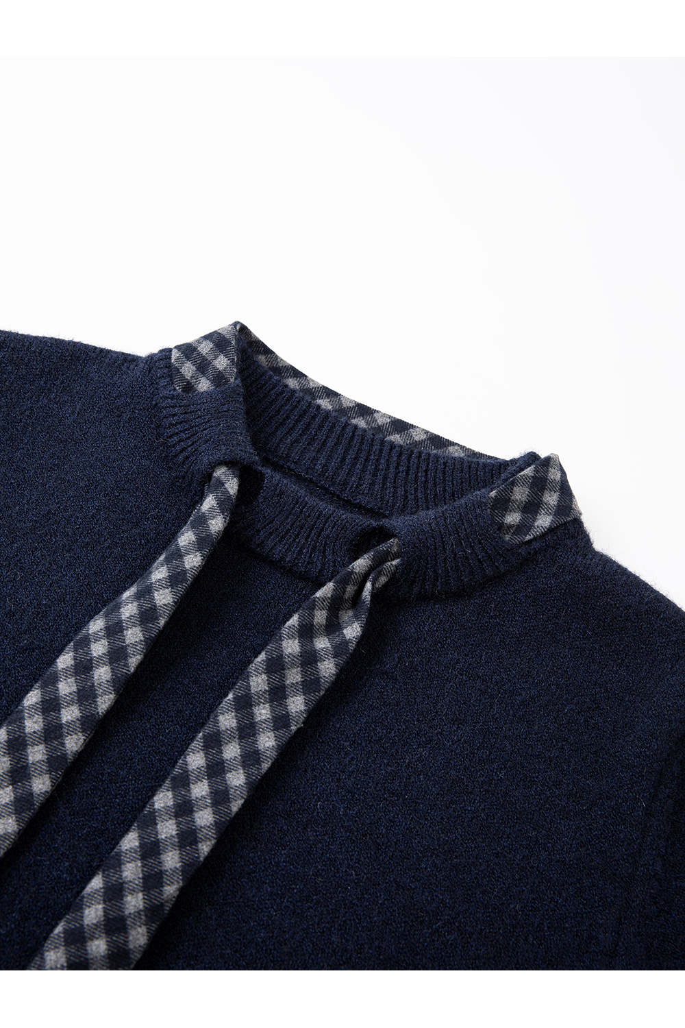 Navy Blue Plaid Office Suit Set