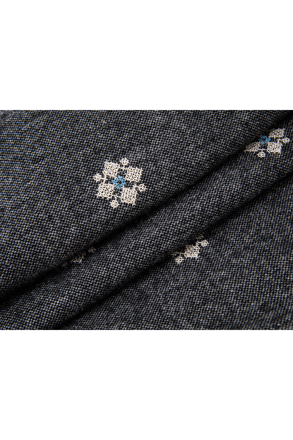 Heather Grey Embroidered Shorts & Jacket Set