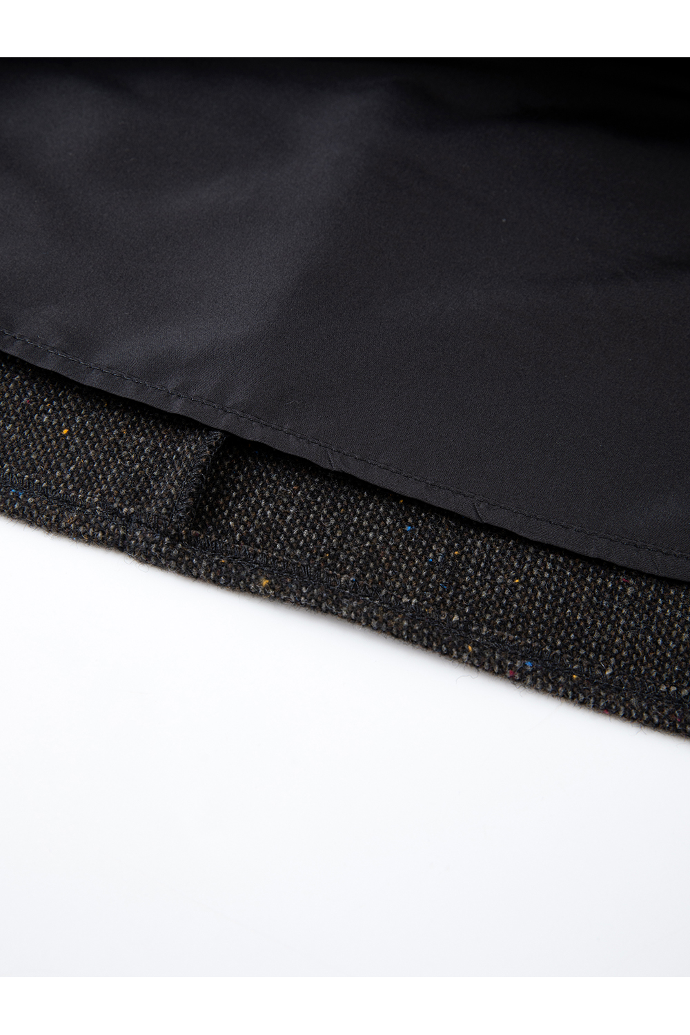 Grey Layered-Look Crewneck Dress