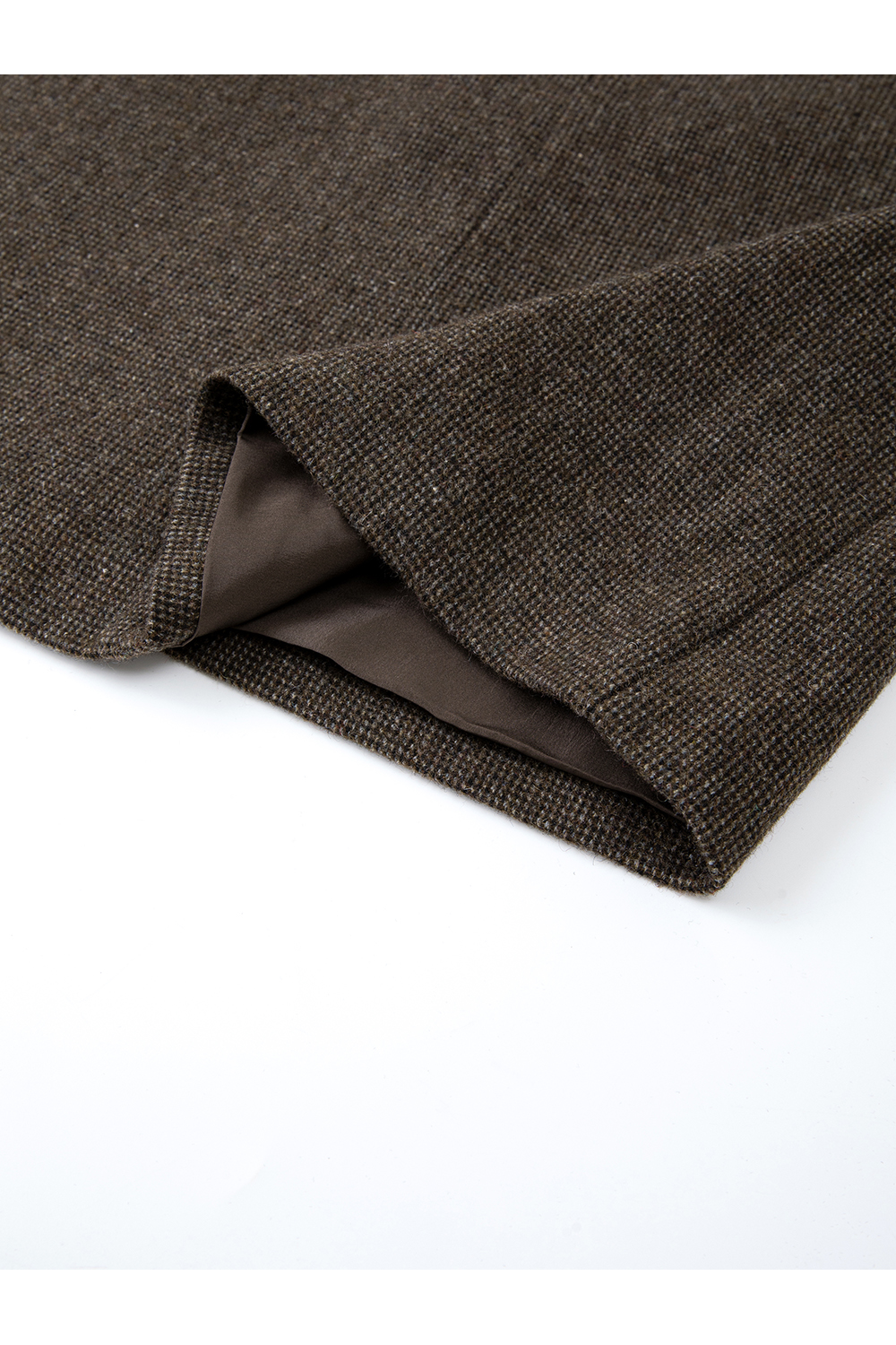 Floral Coffee - colored Sleeveless Woolen Vest Dress