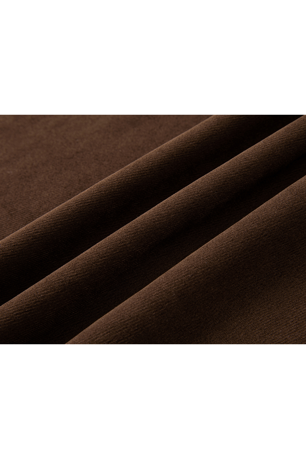 Brown French lace - trimmed crew - neck dress