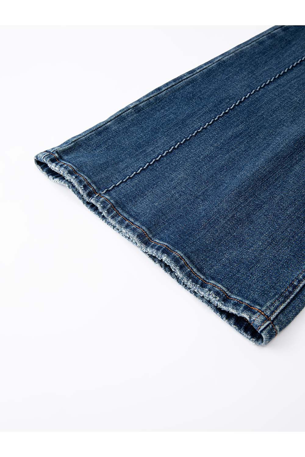 Blue retro washed micro - flared pants