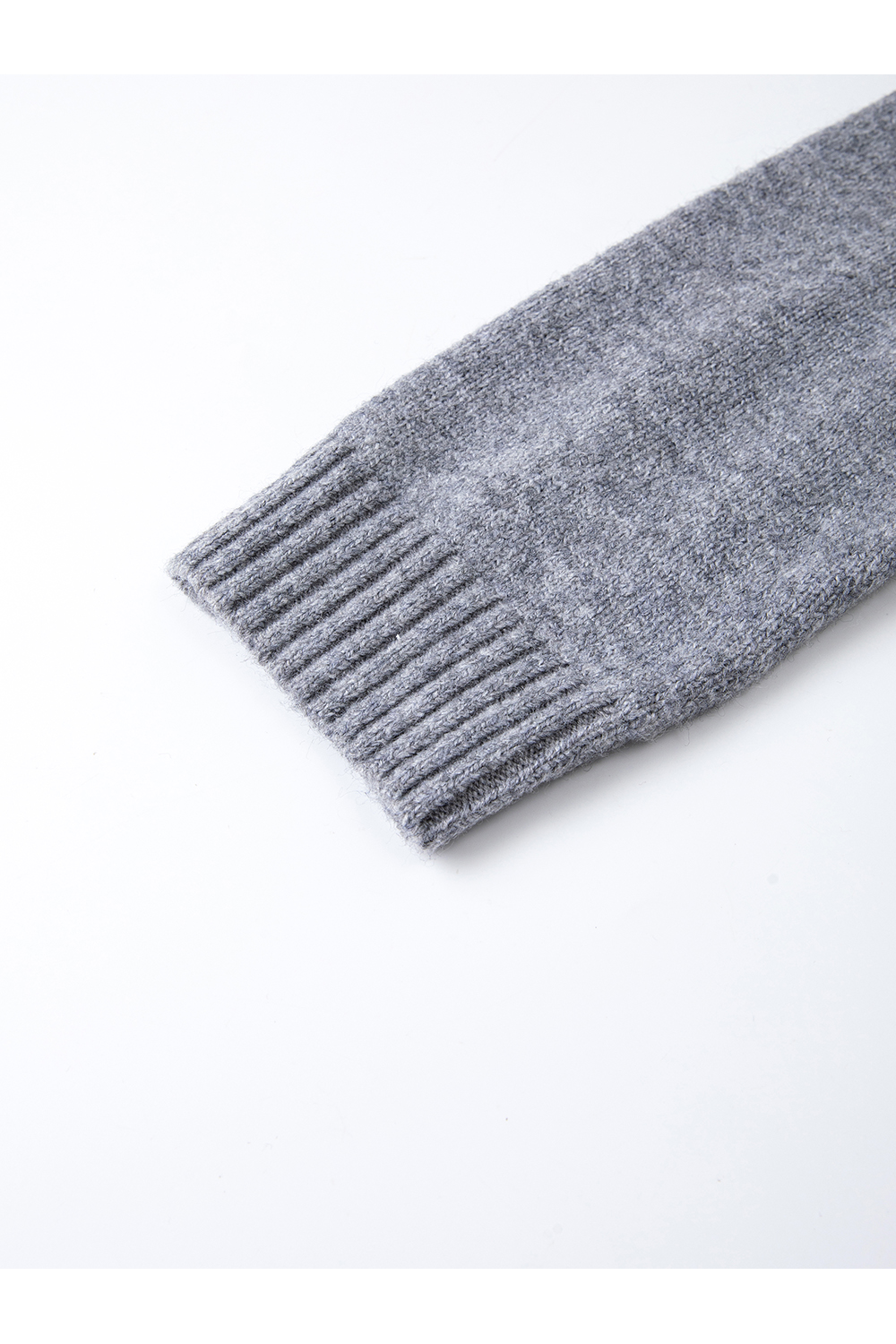 Marled grey 3D flower sweater