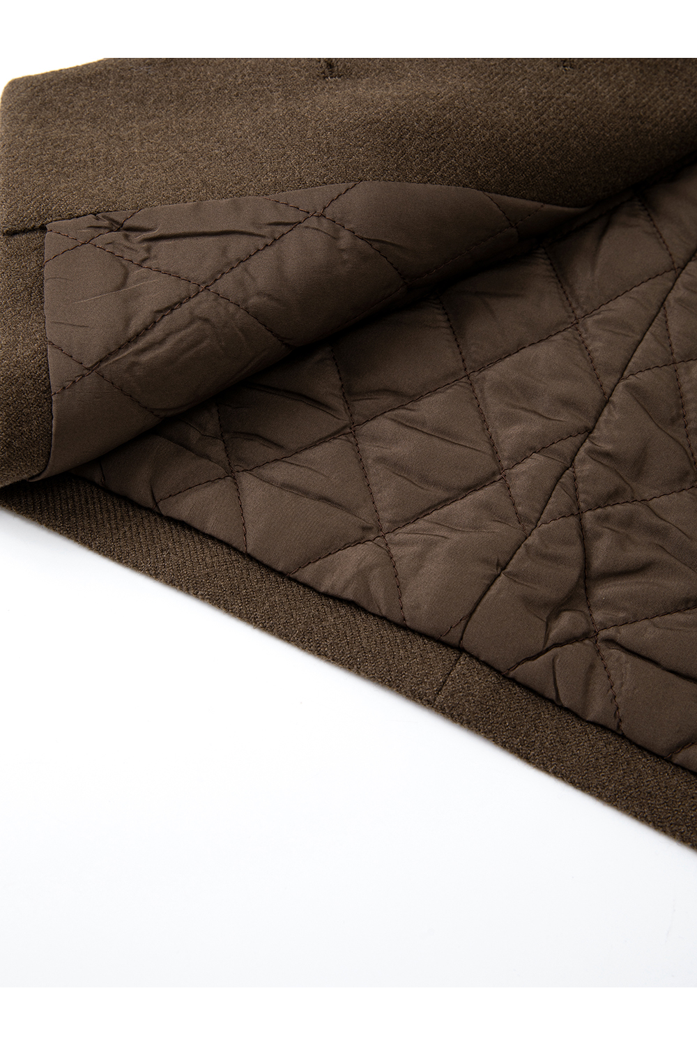 Silk Scarf Crew Neck Short Coat