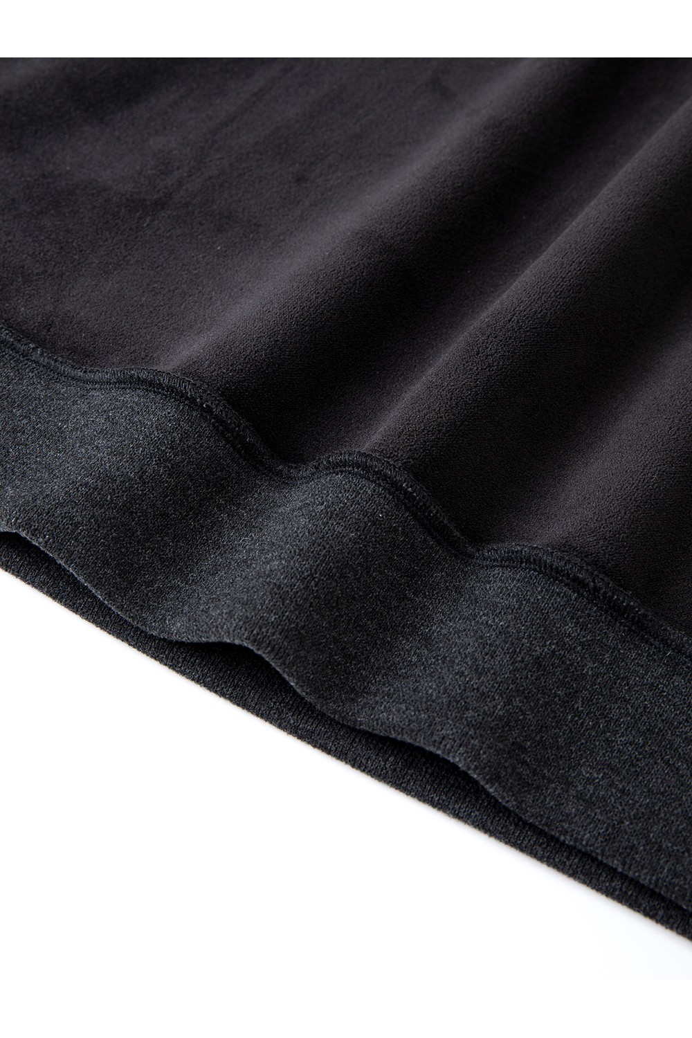 Patchwork plaid fleece-lined hoodie