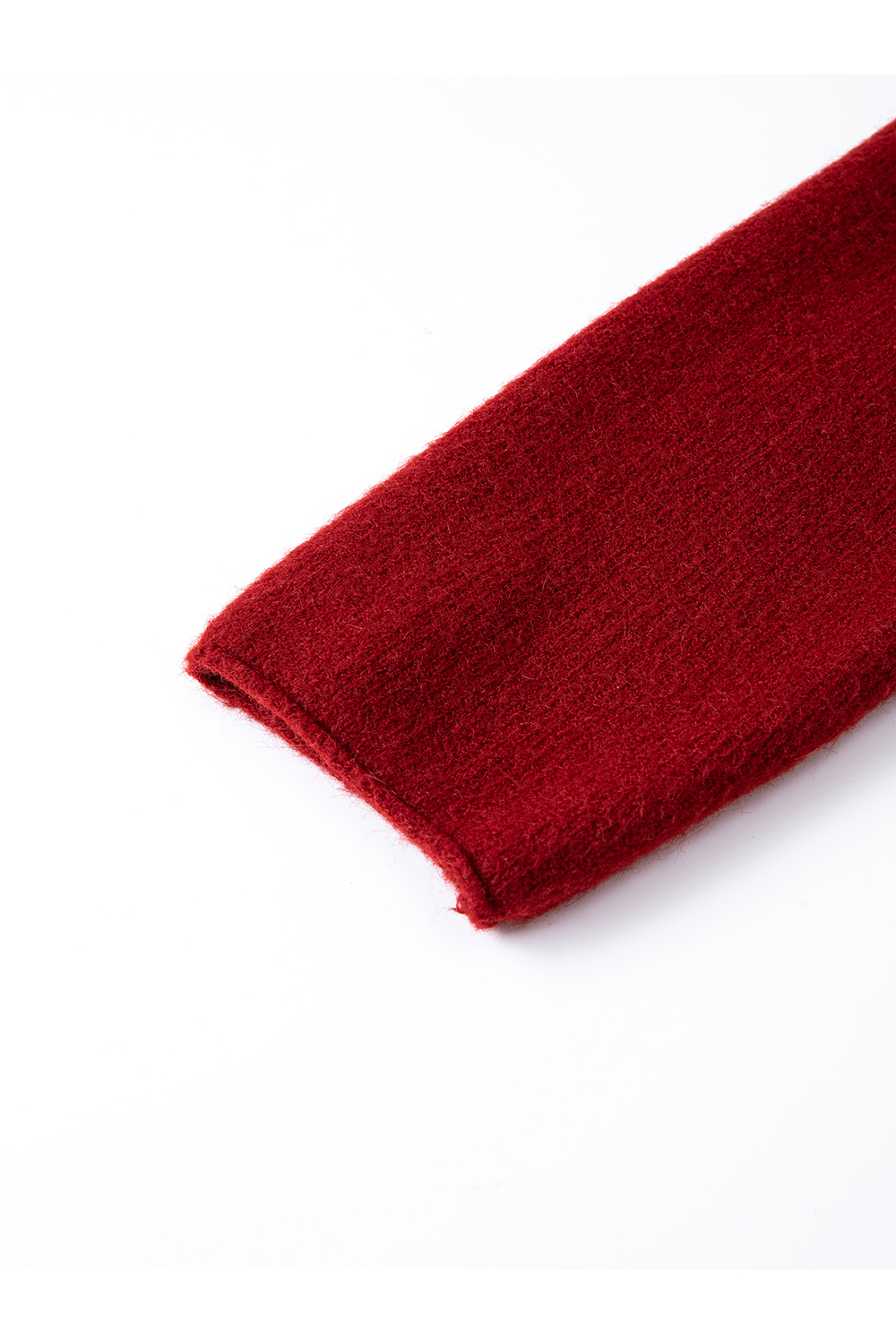 Red Slouchy Crew Neck Sweater