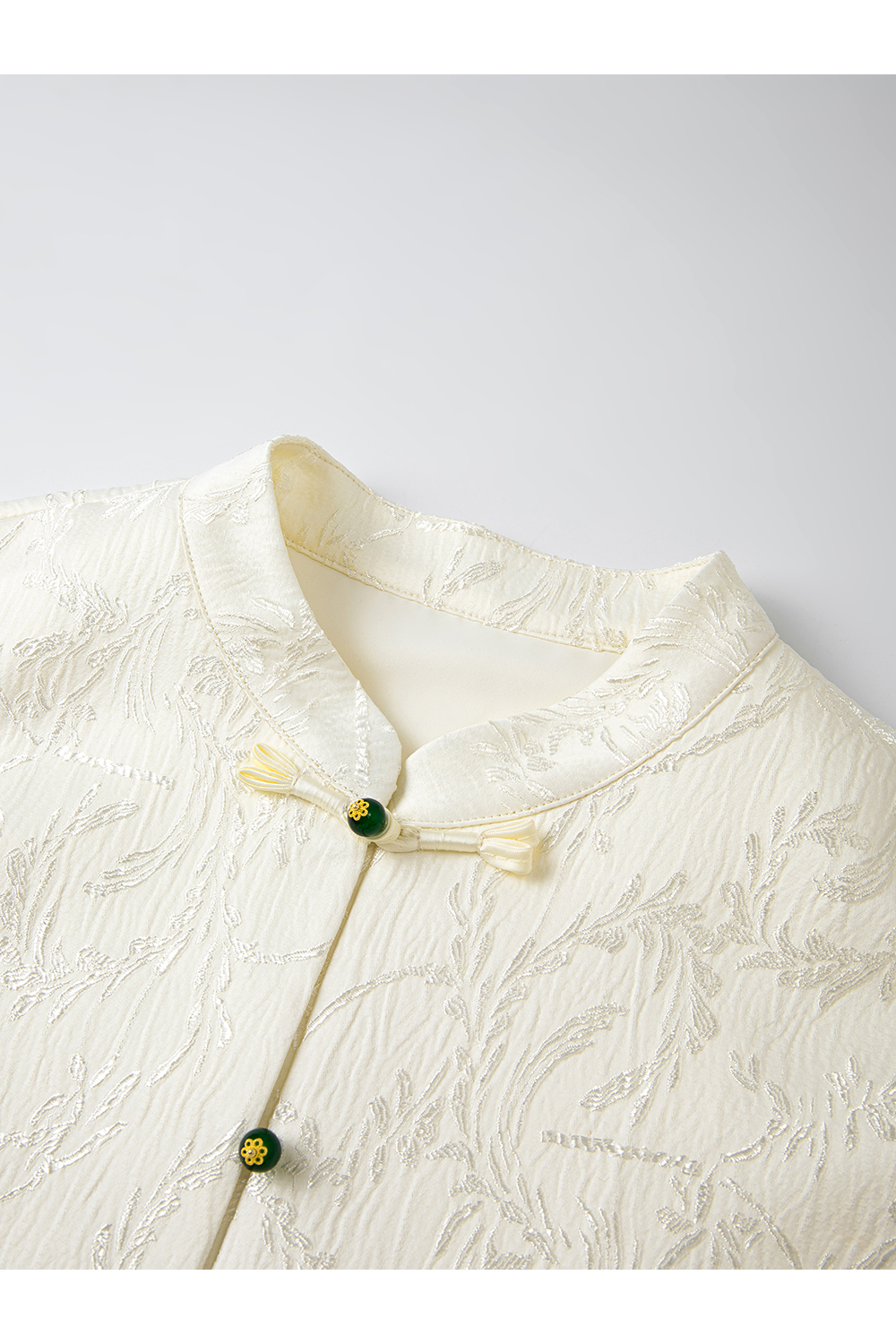 New Chinese Style Elegant Jacquard Vest and Round Neck Long Dress Two-Piece Set-VIMLYSTORE