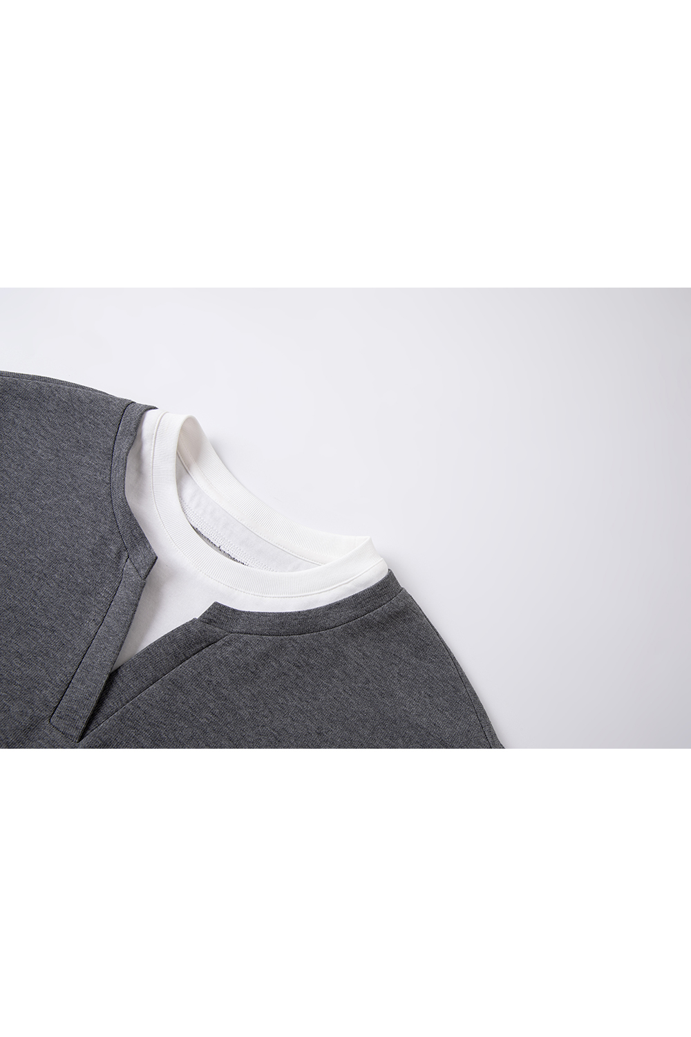 Faux Layered Top & Sporty Wide-Leg Set-VIMLYSTORE