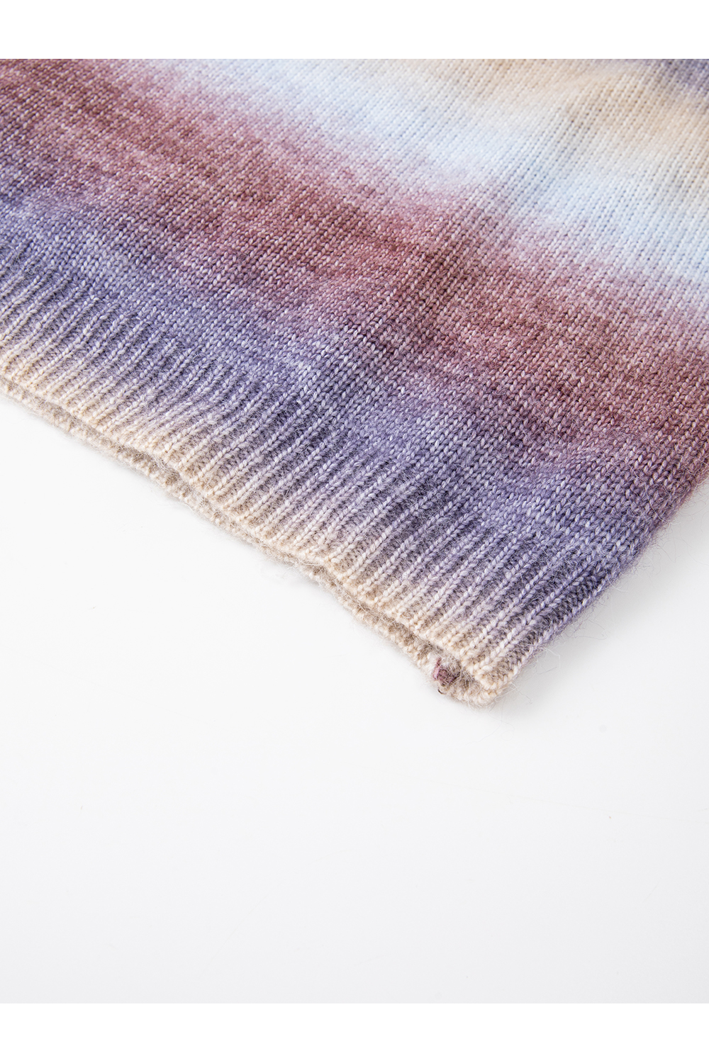 Gradient Color Round Neck Sweater Skirt Set-VIMLYSTORE