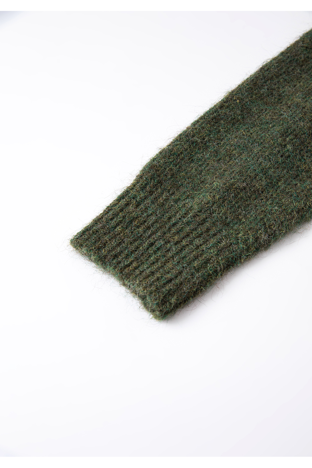 Plush green leisure sweater-VIMLYSTORE