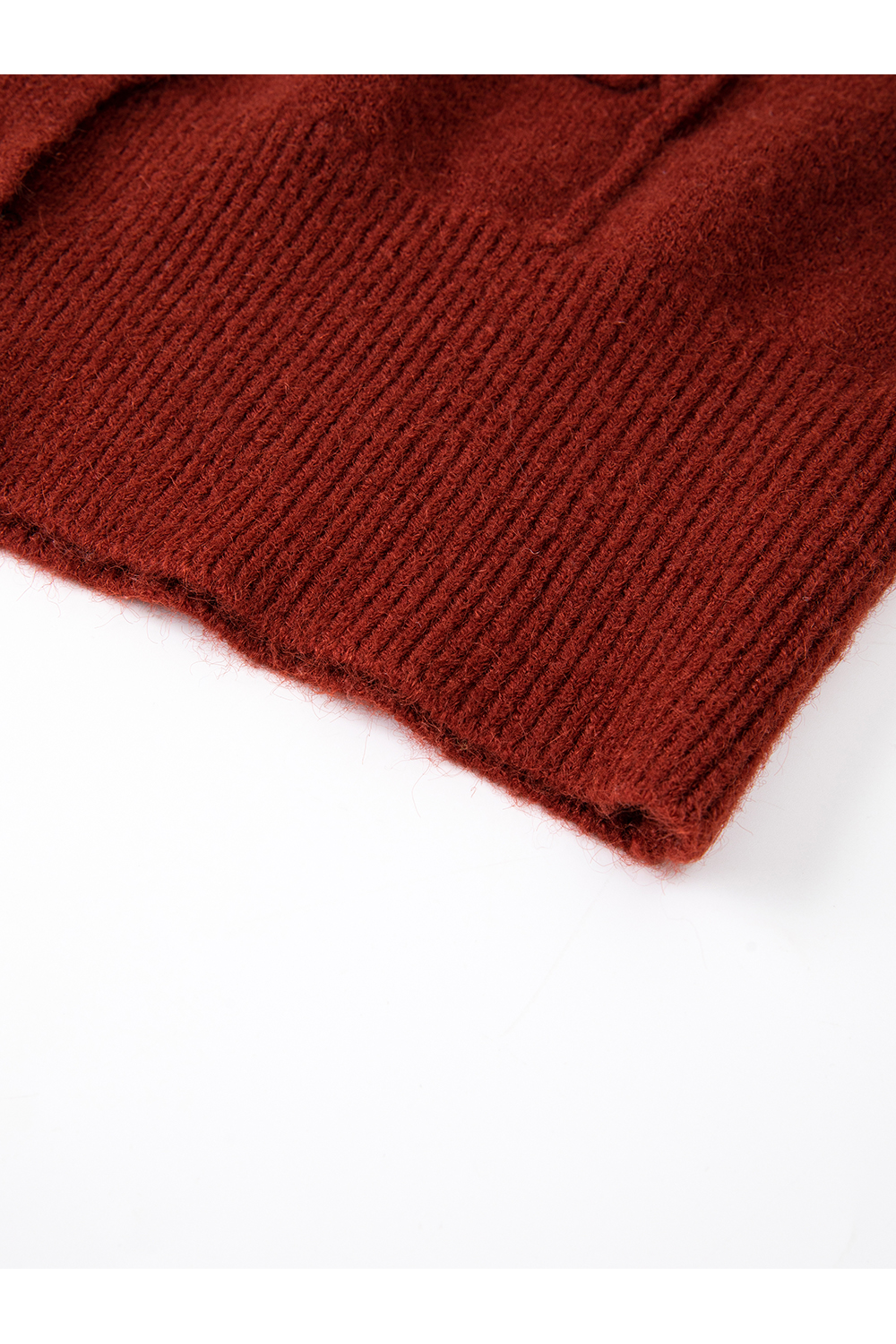 Red 3D Floral V-Neck Knit Cardigan-VIMLYSTORE