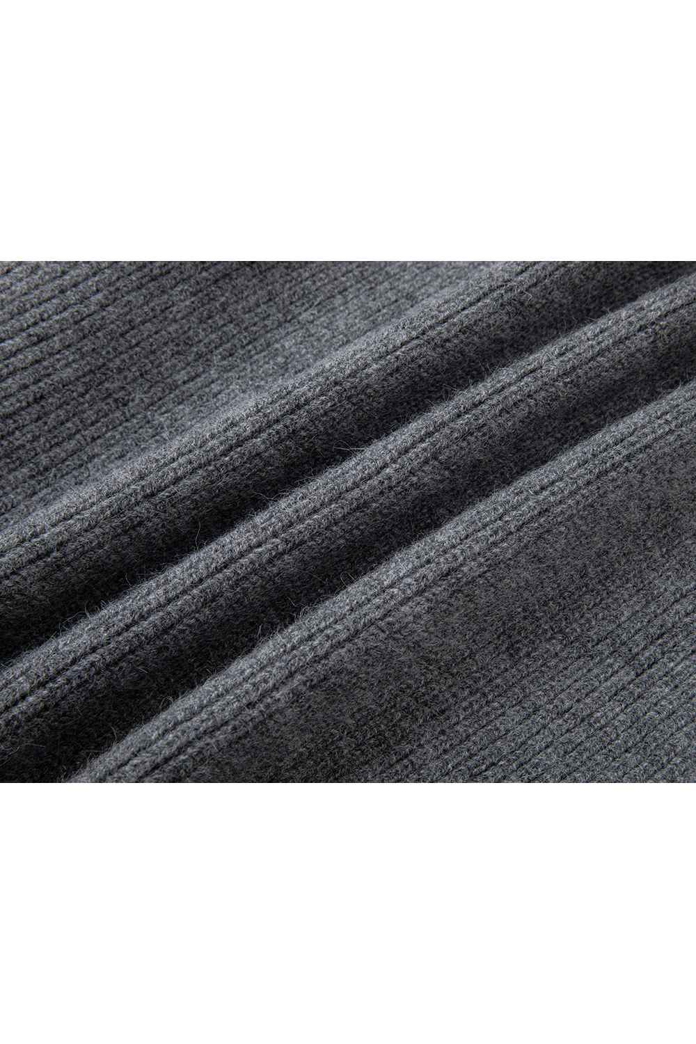 Gray Patchwork Notched Collar Knit Top-VIMLYSTORE