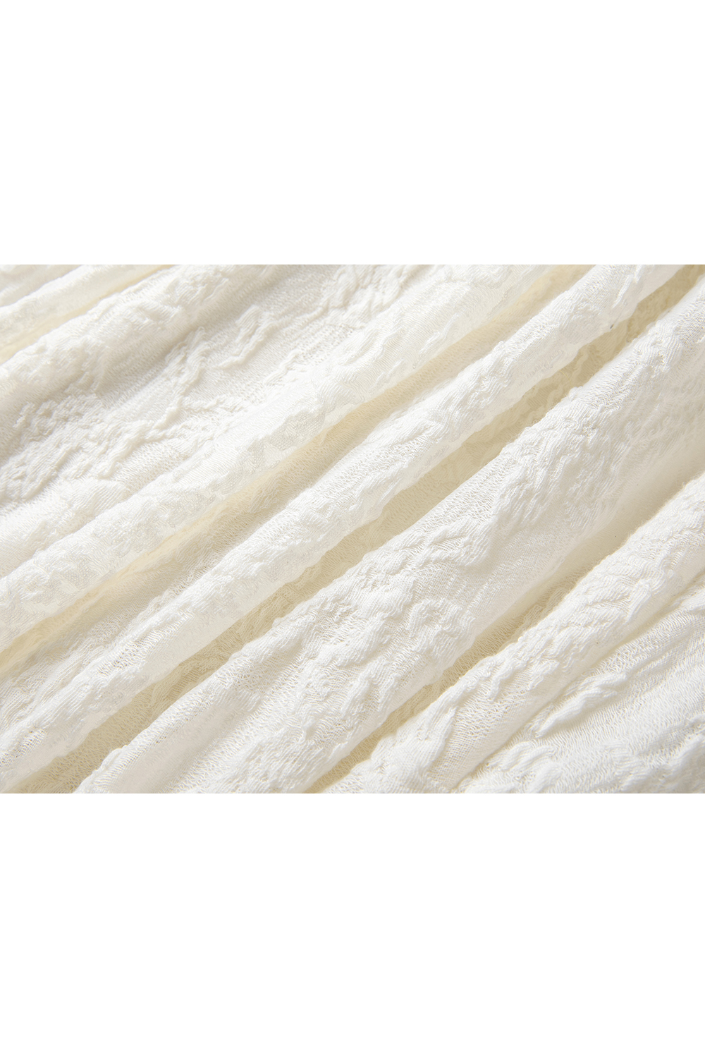 French Brushed Lace Panel Midi Skirt