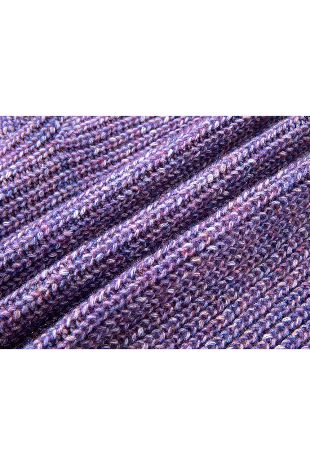 Purple French Cut-Out Crewneck Sweater