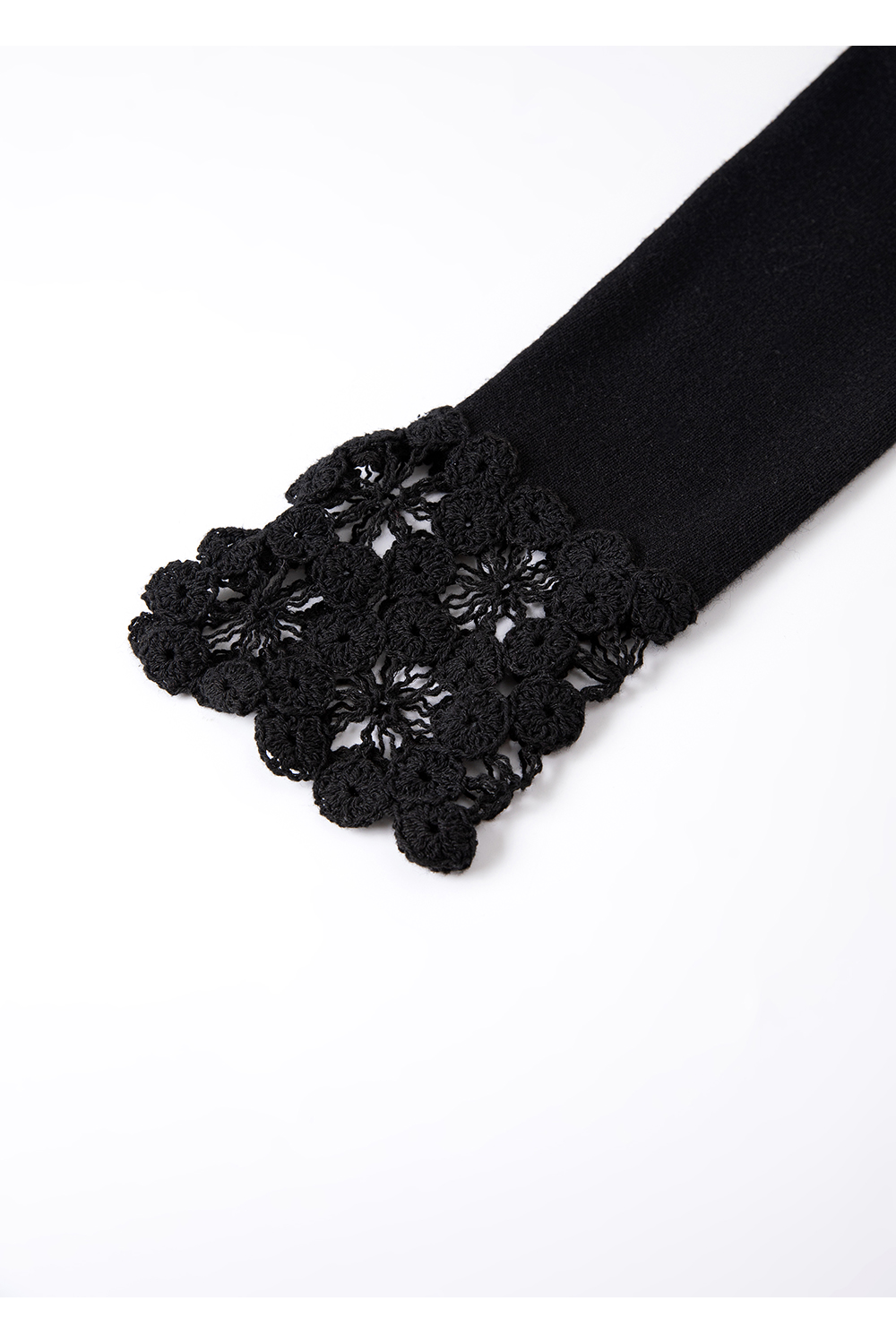 French openwork lace knit top-VIMLYSTORE