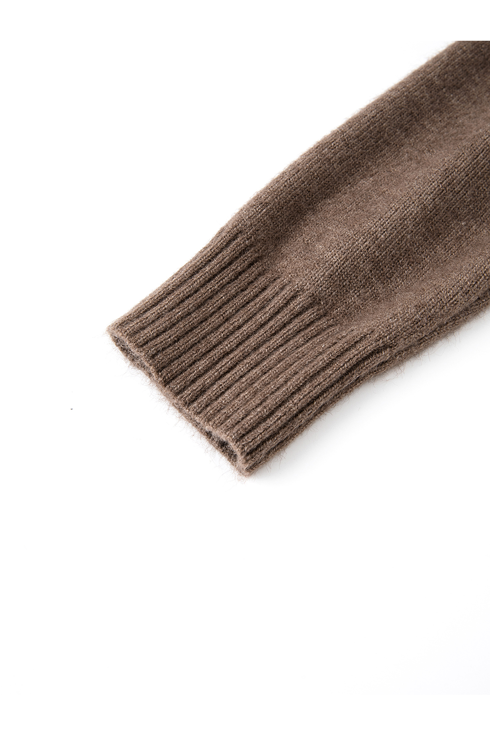 Brown Lapel Knit Set