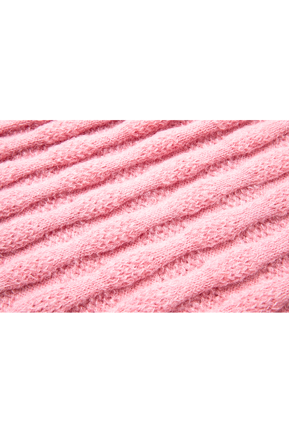Pink Slouchy Cable-Knit Sweater